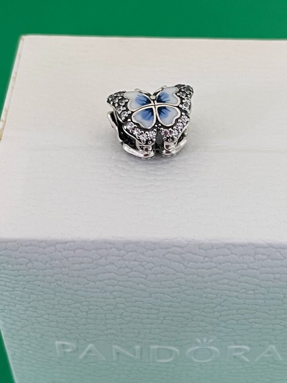 Authentic Pandora Blue Butterfly Sparkling Charm
